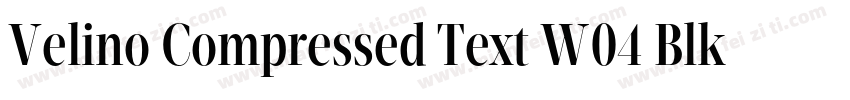 Velino Compressed Text W04 Blk字体转换